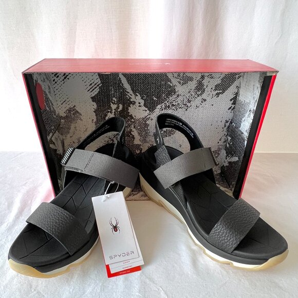 Spyder Women's Sandals, Black, Campie Wedge, Rebound Technology, Size 9.5 New - Picture 6 of 16